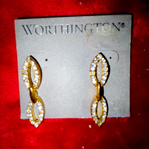 NWT Worthington Rhinestone earrings - Picture 2 of 3